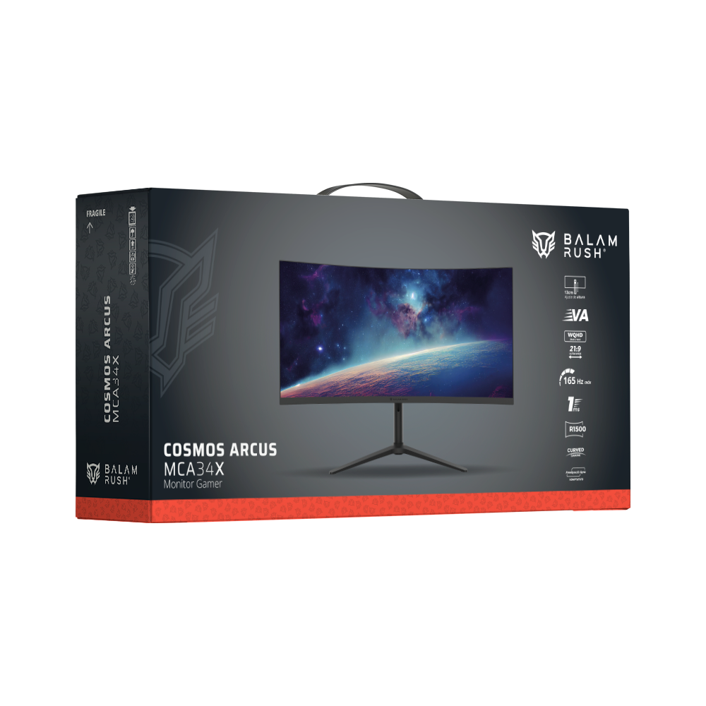 Monitor Gamer 34" VA | Cosmos Arcus MCA34X | Negro
