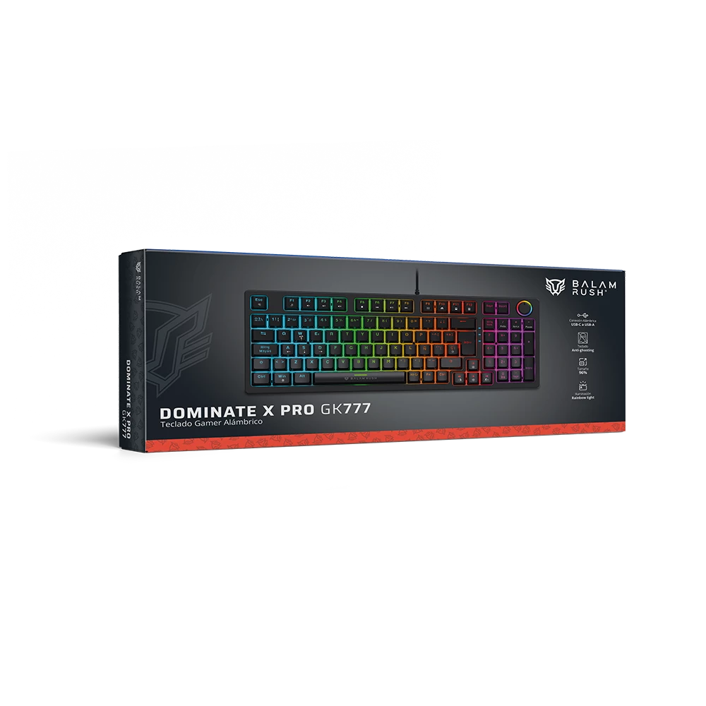 Teclado Gamer Alambrico | DominaX Pro GK777 | Teclado Mecanico 90%