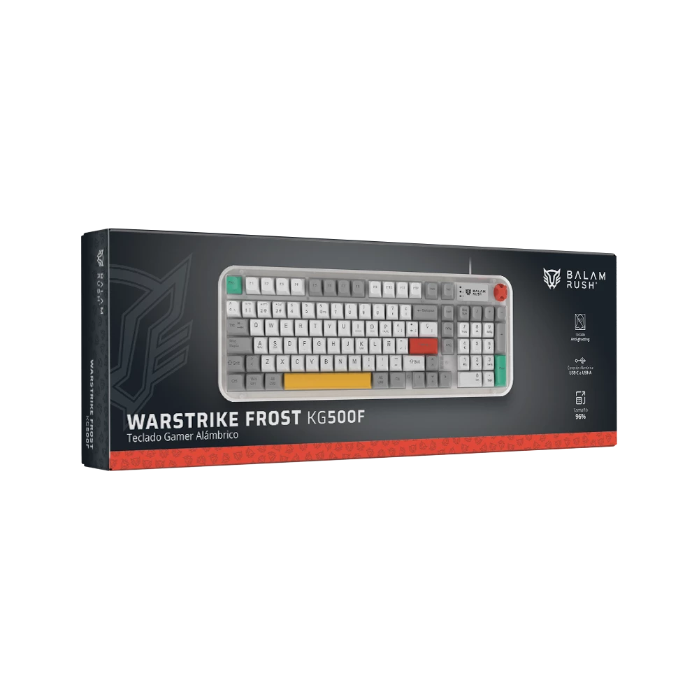 Teclado Gamer Alambrico | Warstrike Frost KG500F