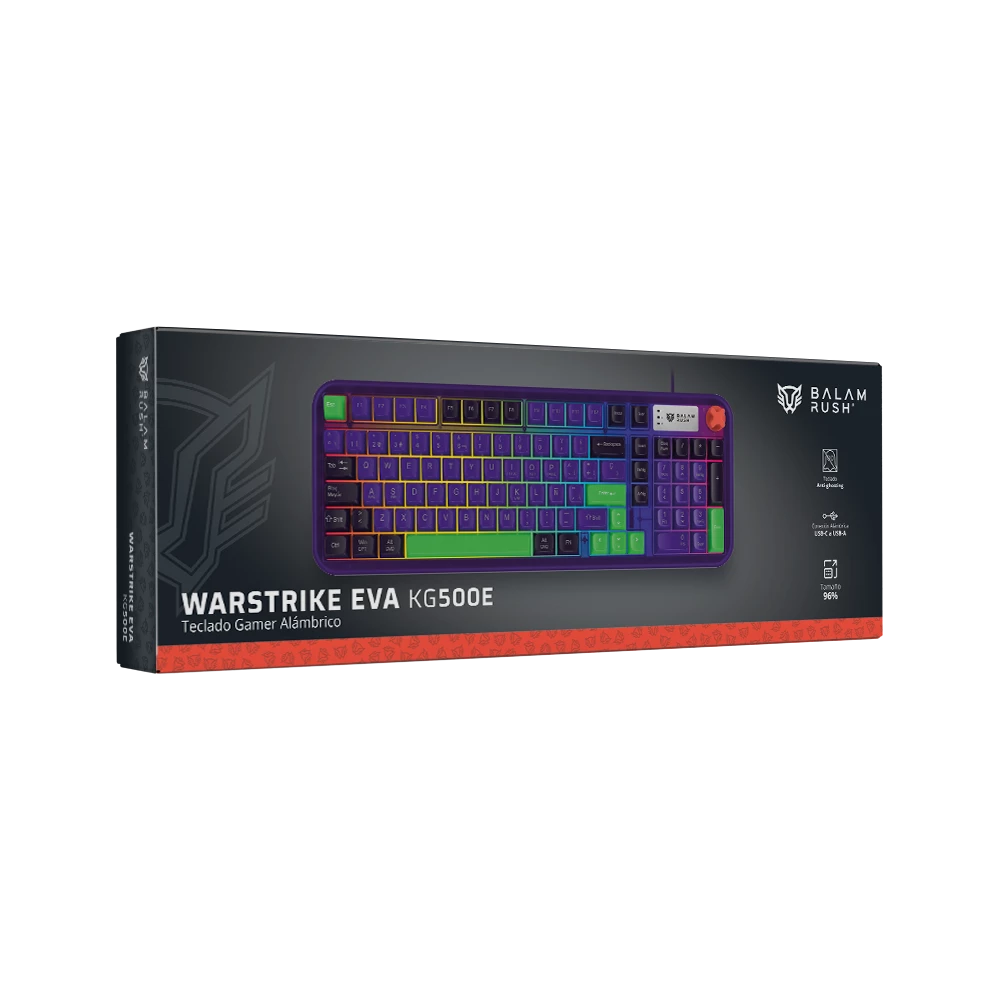 Teclado Gamer Alambrico | Warstrike Eva KG500E