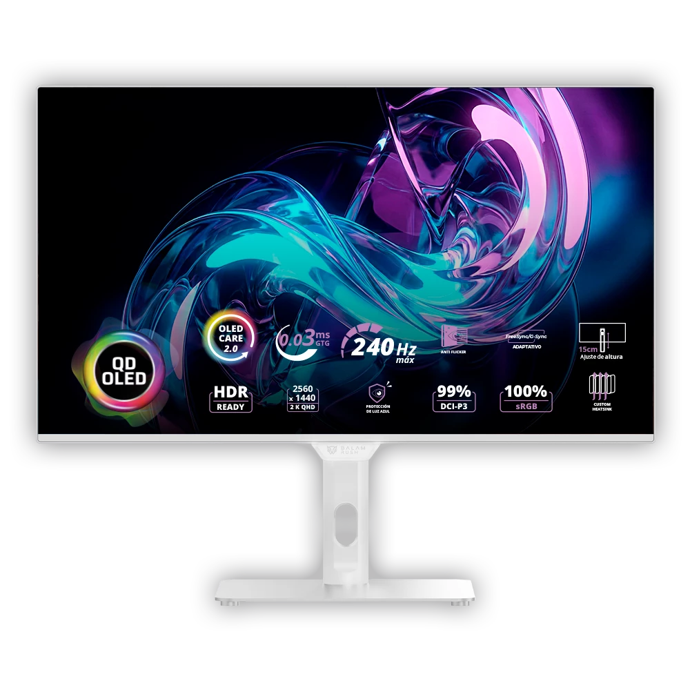 Monitor Gamer 27" | QD-OLED Eclipse GT | Blanco