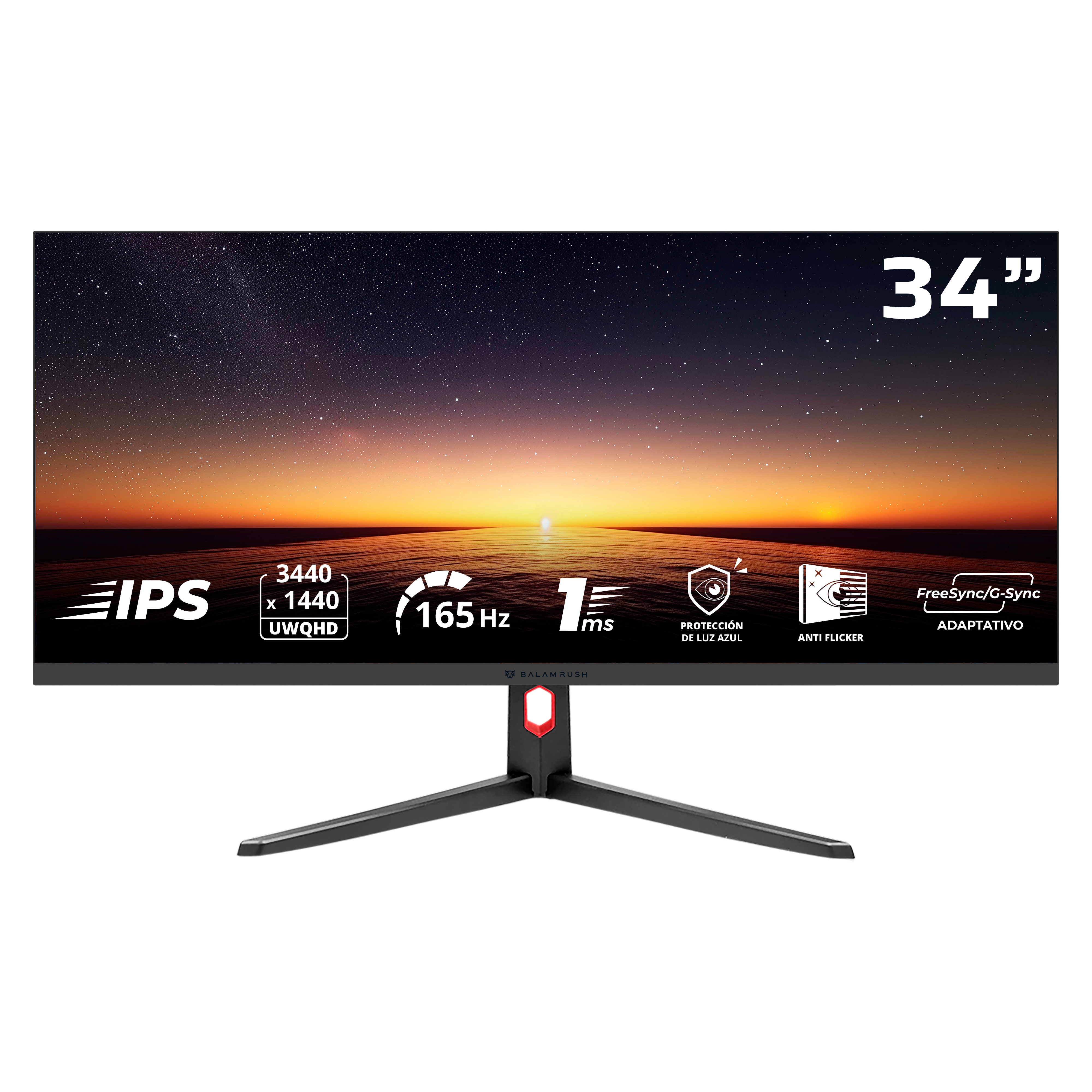 Monitor Gamer Plano 34"" IPS | Extreme Plane Plus MGM34F | UWQHD | Negro