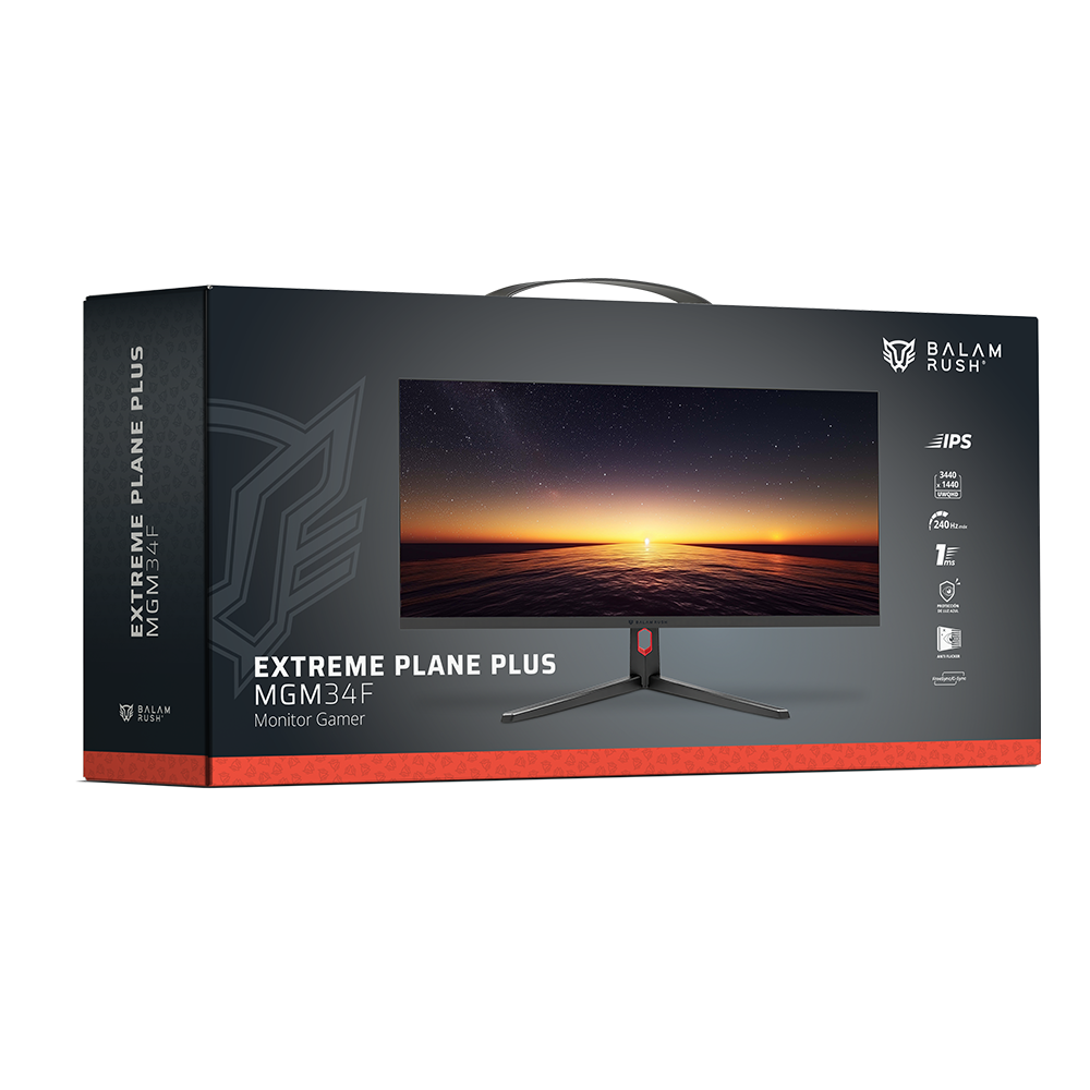 Monitor Gamer Plano 34"" IPS | Extreme Plane Plus MGM34F | UWQHD | Negro