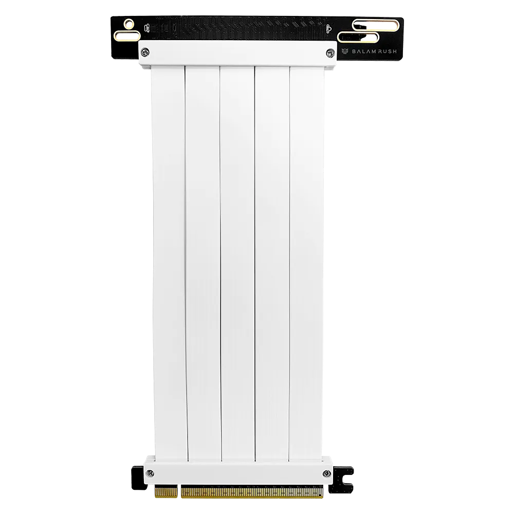 Cable Riser PCI-E 4.0 Vertical Link VL40 25 cm | Ranura x16 | 64 GB | Macho 0°+Hembra 90° | Blanco