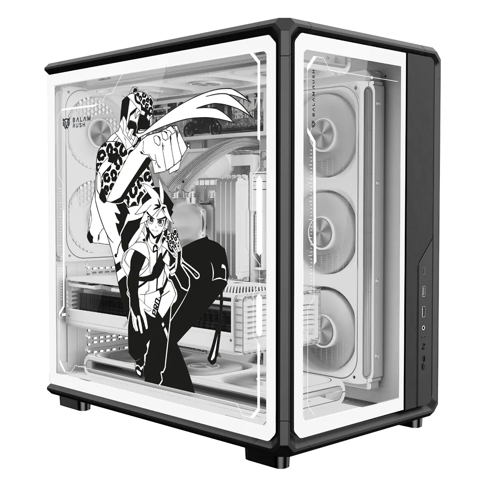 Gabinete Gamer Media Torre OLTUUN IX999 | Max ATX | Black&White