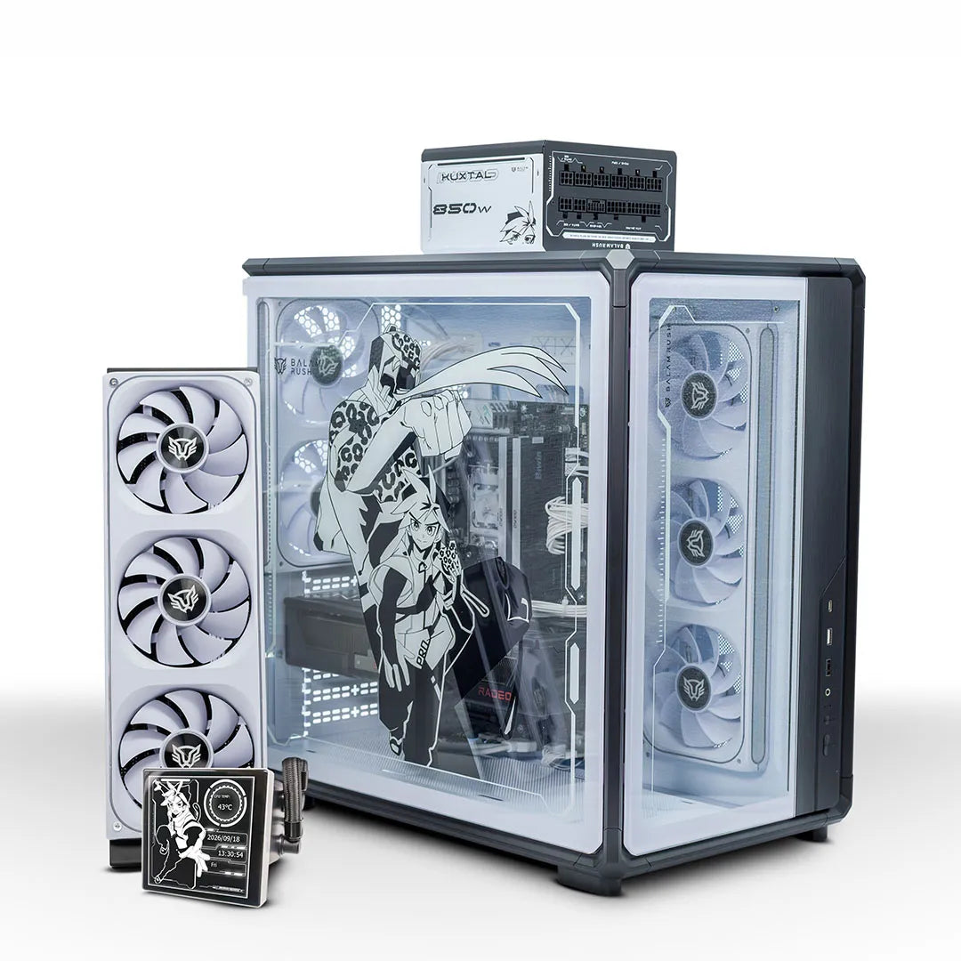 Fuente de Poder ATX 850W KUXTAL IX999 | 80 Plus Gold | Full Modular | Black&White