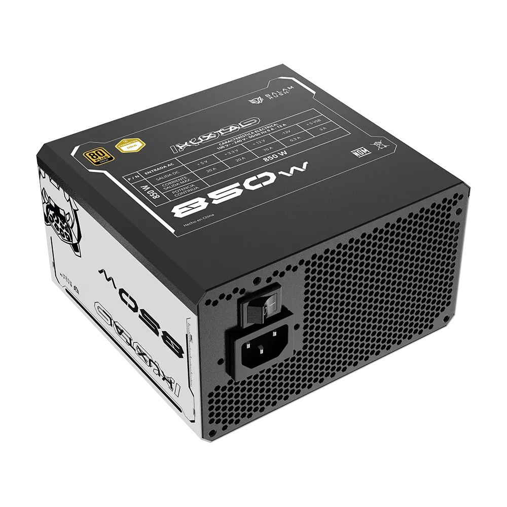 Fuente de Poder ATX 850W KUXTAL IX999 | 80 Plus Gold | Full Modular | Black&White