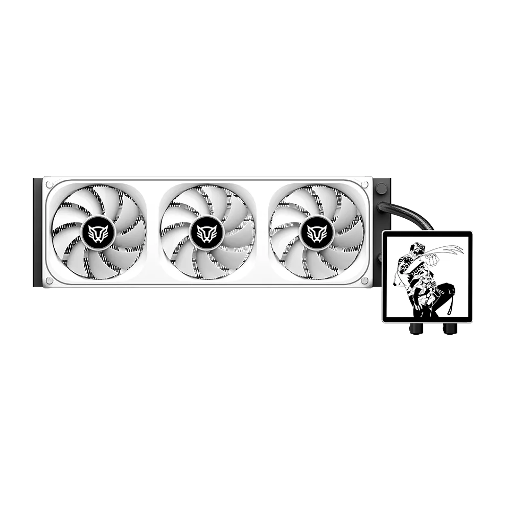 Enfriamiento Liquido 360 CH'ULHA' IX999 | TDP 300W | Pantalla LCD 4" | Bomba 2750 RPM | Black&White