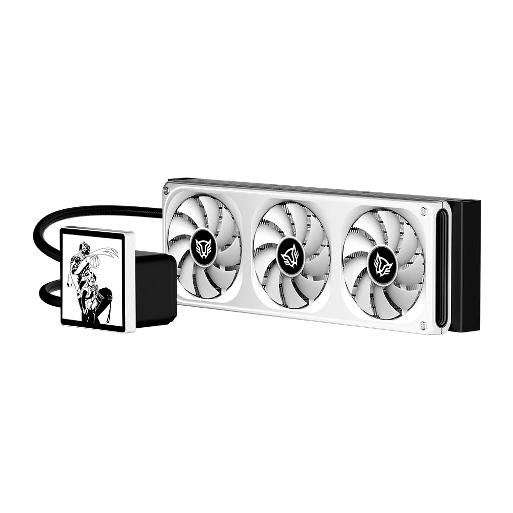 Enfriamiento Liquido 360 CH'ULHA' IX999 | TDP 300W | Pantalla LCD 4" | Bomba 2750 RPM | Black&White