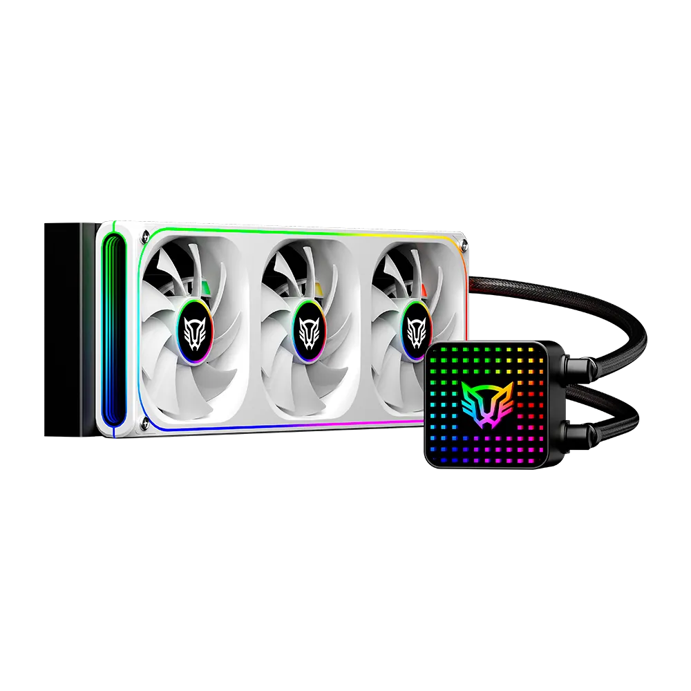 Enfriamiento Liquido 360 CH'ULHA' IX999 | TDP 300W | Pantalla LCD 4" | Bomba 2750 RPM | Black&White
