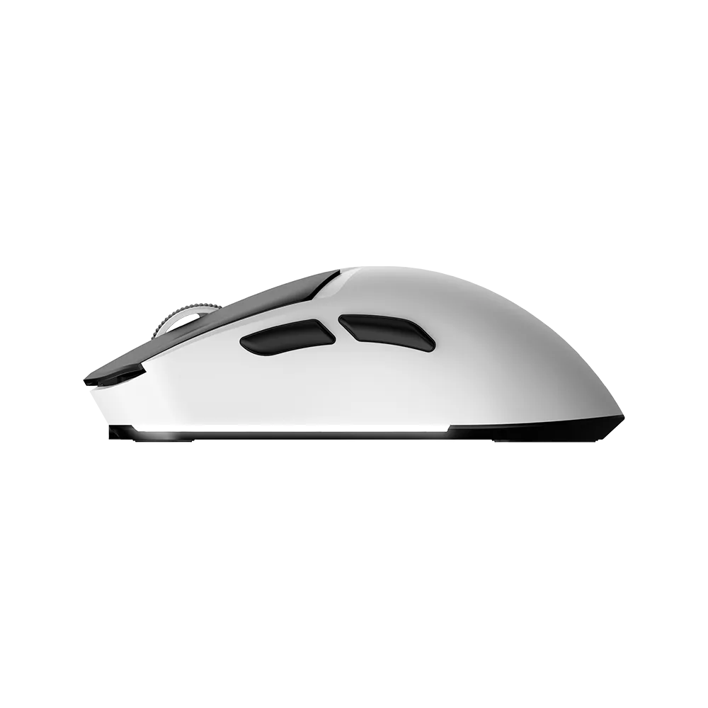 Mouse Gamer Inalámbrico ÍICH'AK IX999 | 2.4 GHz + 2 BT 5.3 | Pixart 3395 | 26000 Max DPI | 1000 Hz | Black&White