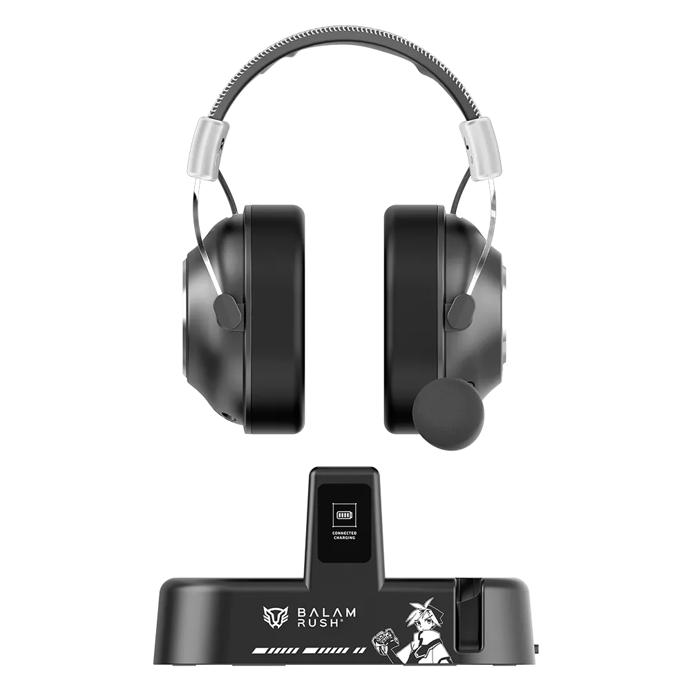 Audífonos Gamer Inalámbrico XIKIN IX999 | con Base de Carga | Over Ear | BT 5.4 + Dongle 2.4 GHz + Cable | Black&White