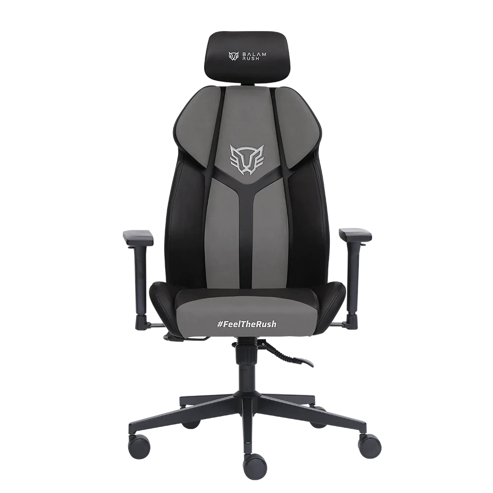 Silla Gamer Ultimate Prime U6 / Madera + Nailon + PU / Piston Clase 4 / Soporta hasta 150 kg / Mecanismo Multifunción / Inclinación de 90° a 110° / Negro - Gris