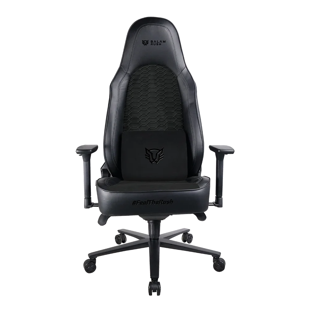Silla Gamer Velvet Royale / Madera + Terciopelo + PU / Piston Clase 4 / Soporta hasta 150 kg / Mecanismo Rana / Inclinación de 90° a 180° / Negro