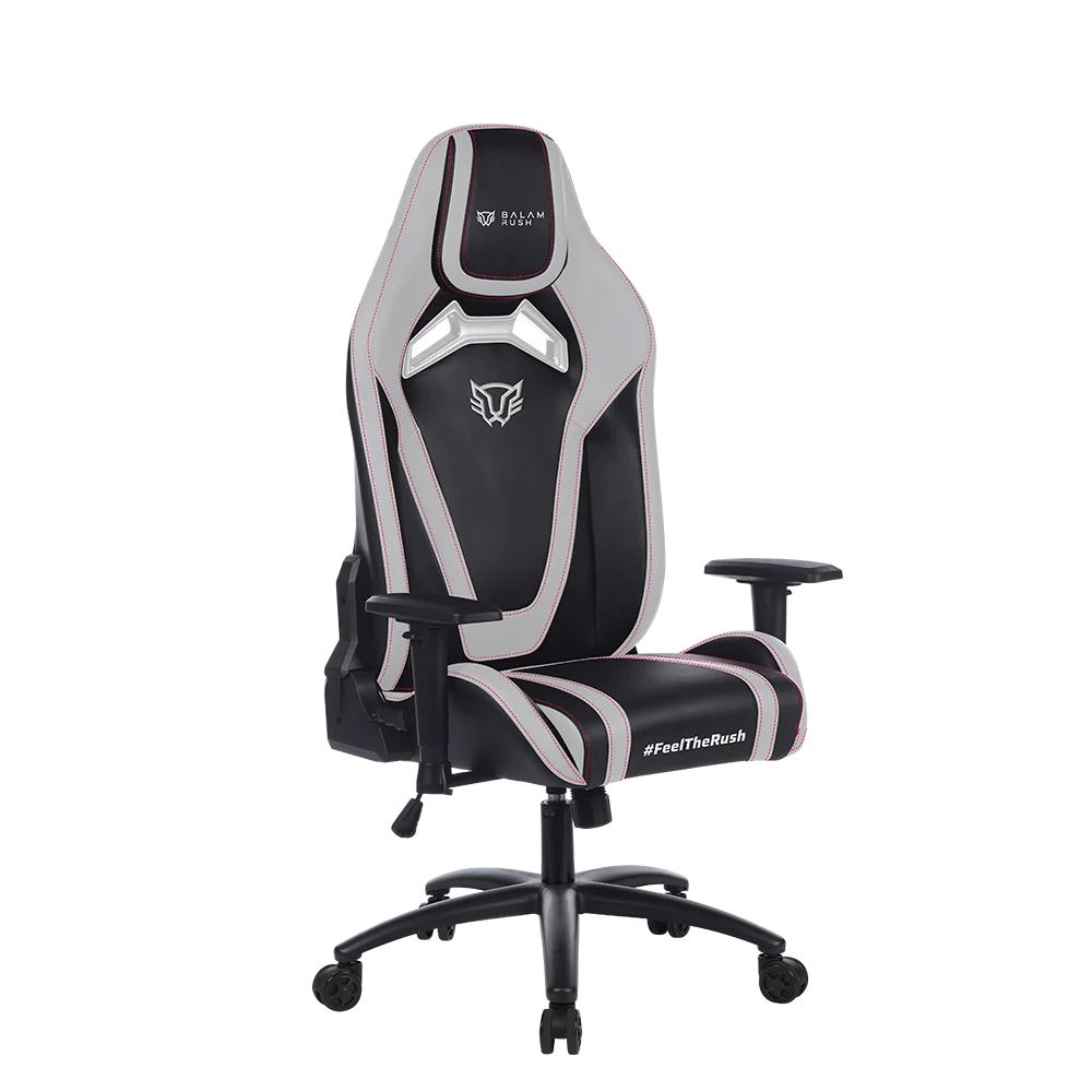 Silla Gamer Thunder Apex / Madera + PU / Pistón Clase 4 / Soporta hasta 150 kg / Mecanismo Mariposa / Inclinación de 90° a 180° / Negro - Gris