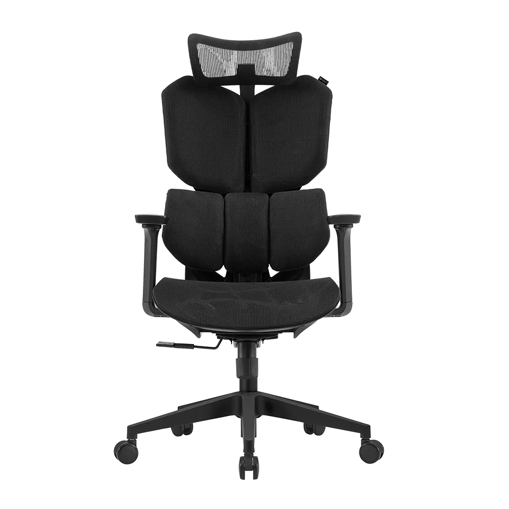 Silla Gamer Power Airflow / Nailon + PU / Piston Clase 4 / Soporta hasta 150 kg / Mecanismo Mariposa / Inclinación de 90° a 180° / Negro
