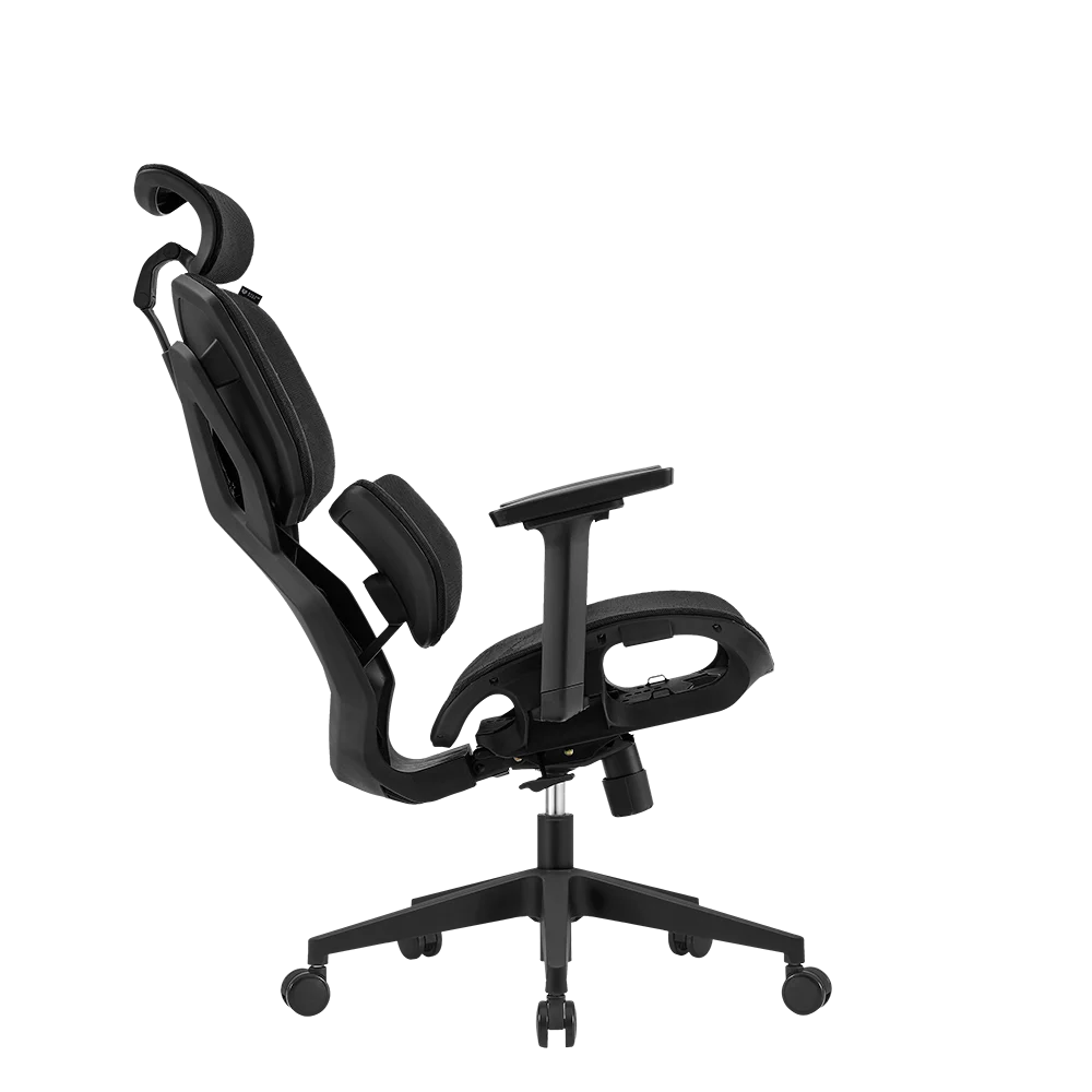 Silla Gamer Power Airflow / Nailon + PU / Piston Clase 4 / Soporta hasta 150 kg / Mecanismo Mariposa / Inclinación de 90° a 180° / Negro