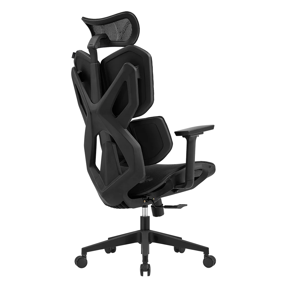 Silla Gamer Power Airflow / Nailon + PU / Piston Clase 4 / Soporta hasta 150 kg / Mecanismo Mariposa / Inclinación de 90° a 180° / Negro