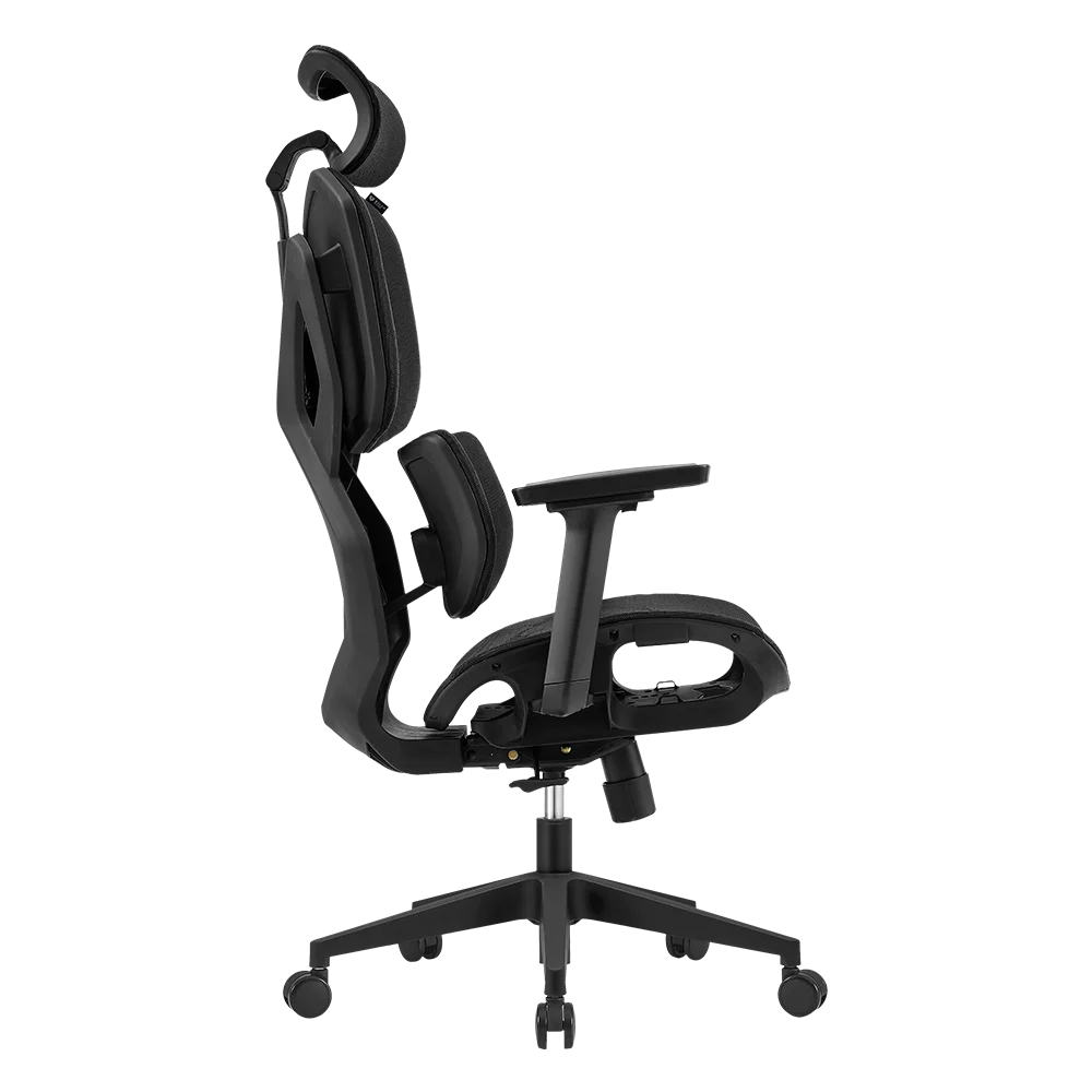 Silla Gamer Power Airflow / Nailon + PU / Piston Clase 4 / Soporta hasta 150 kg / Mecanismo Mariposa / Inclinación de 90° a 180° / Negro