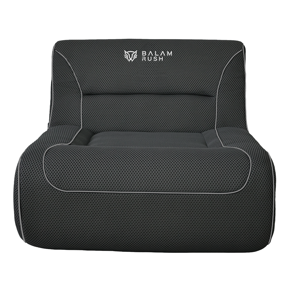 Sofá Gamer Chill Rush / Tela + Relleno Esponja Comprimida / Soporta hasta 120 kg / Limpiar con un paño suave / Negro