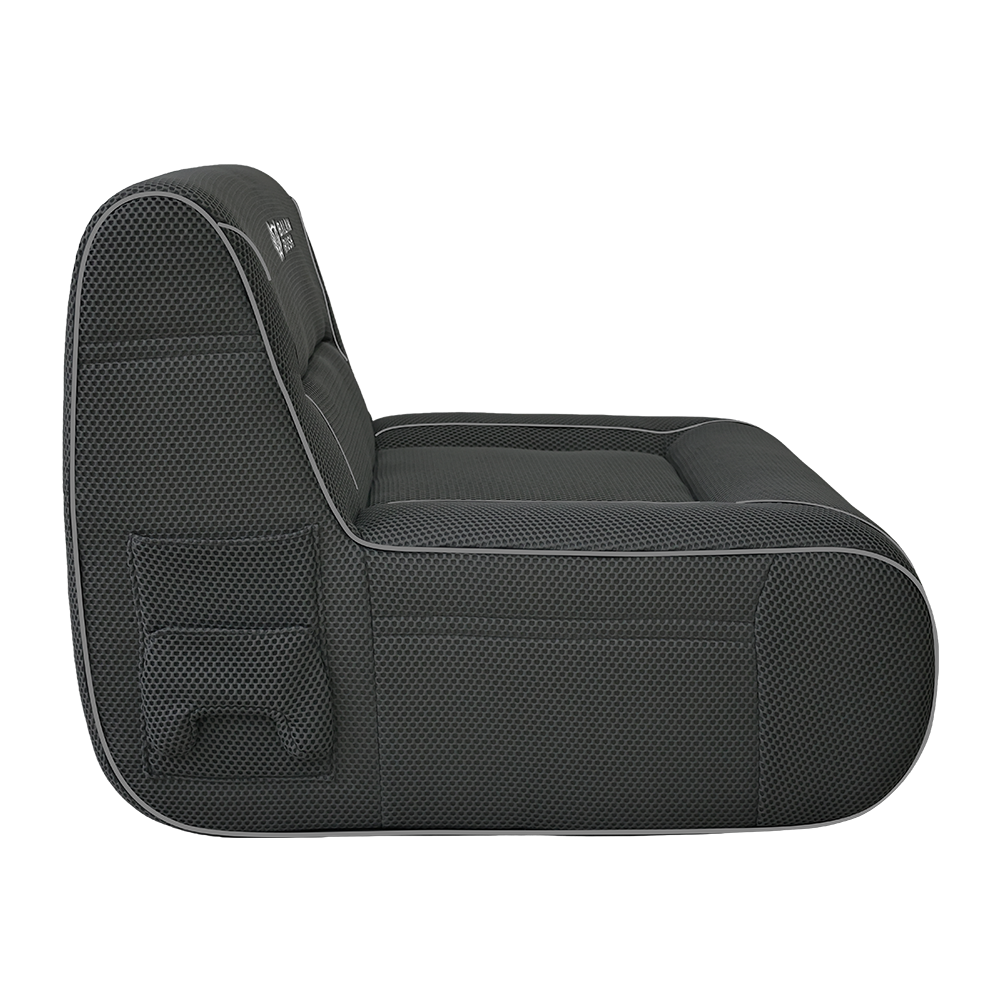 Sofá Gamer Chill Rush / Tela + Relleno Esponja Comprimida / Soporta hasta 120 kg / Limpiar con un paño suave / Negro