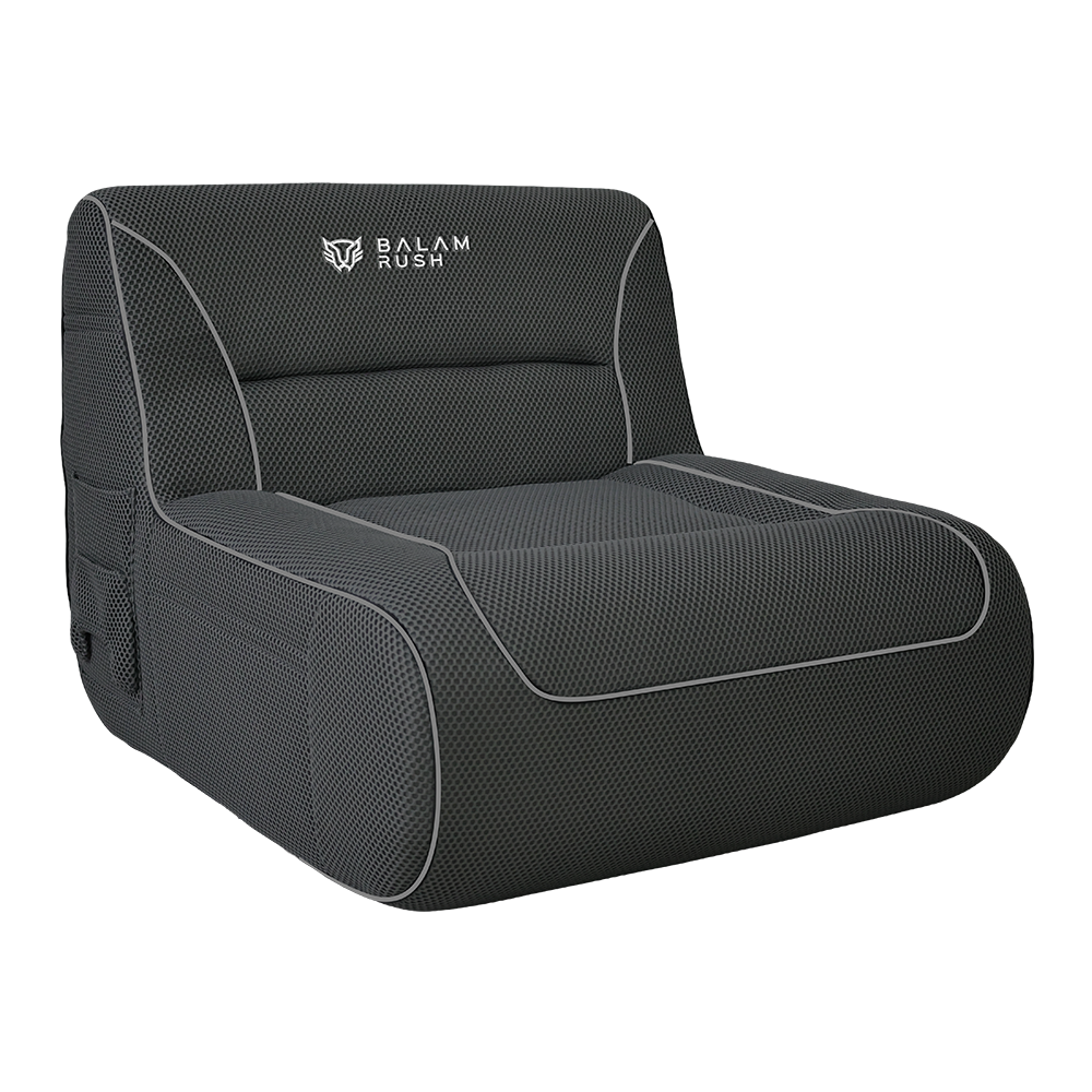 Sofá Gamer Chill Rush / Tela + Relleno Esponja Comprimida / Soporta hasta 120 kg / Limpiar con un paño suave / Negro