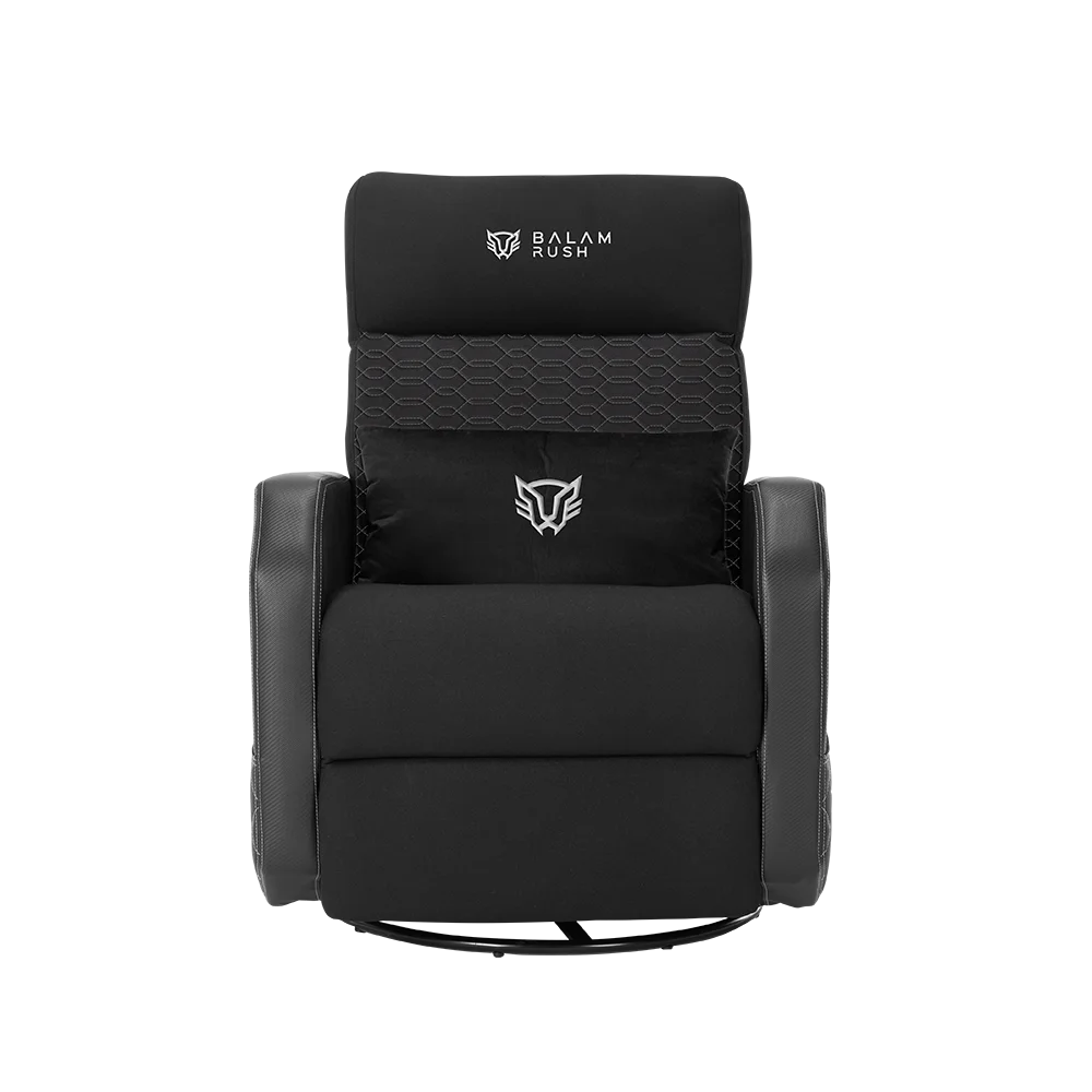 Sofá Gamer Thunder Soft / Madera + Tela / Soporta hasta 136 kg / Inclinación de 165° / Negro