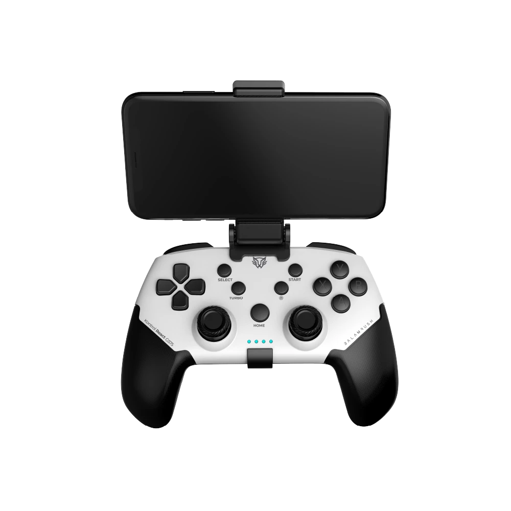 Gamepad | Kontrol React G575 | Android, IOS, PC, PS3, PS4, Switch  Inalámbrico Bluetooth 5.0 | Con Vibración, Botones Programables | Blanco-Negro
